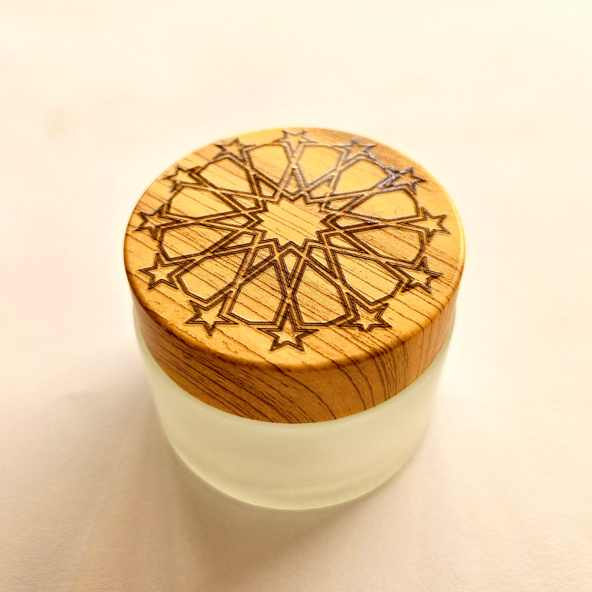 Glass Inkwell transparent with wooden lock cover 60ml