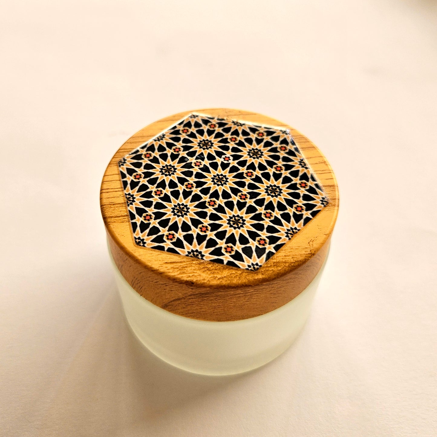 Glass Inkwell transparent with wooden lock cover 60ml