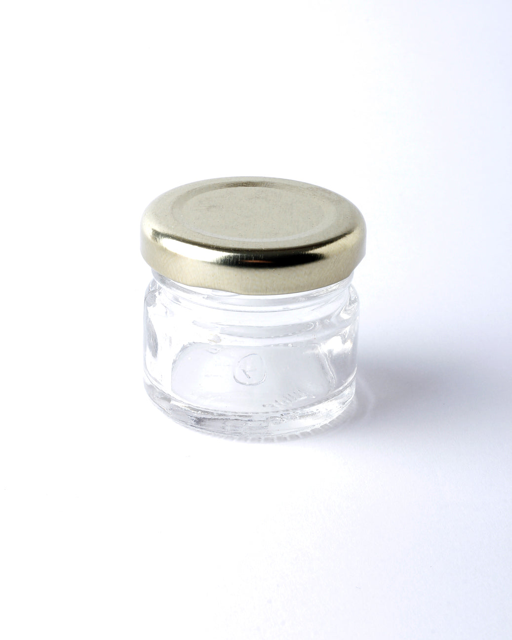 Glass inkwell with metal cover