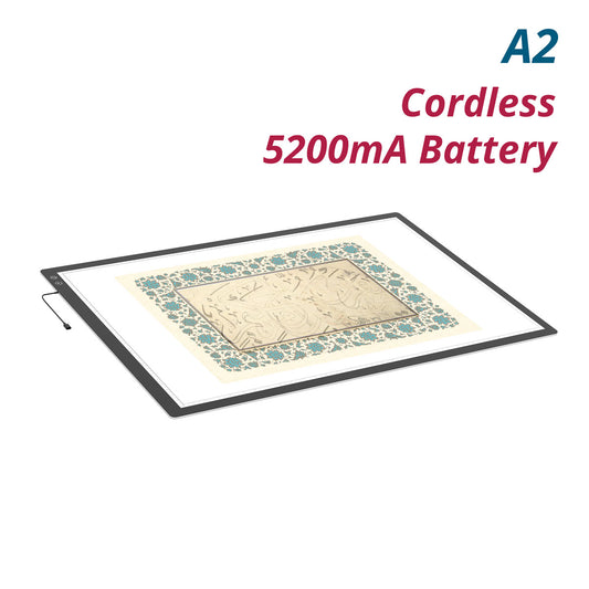 JSK-A2-D23 Wireless Rechargeable A2 LED Light Pad w/Built-in Riser Stands, 6 Levels of Brightness, Evenly Illuminated Light Box for  Arabic calligraphy . (Copy) (Copy)