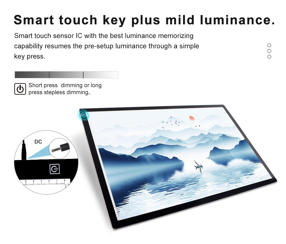 لوحه مضاءه لشف اللوحات الخطيه A1