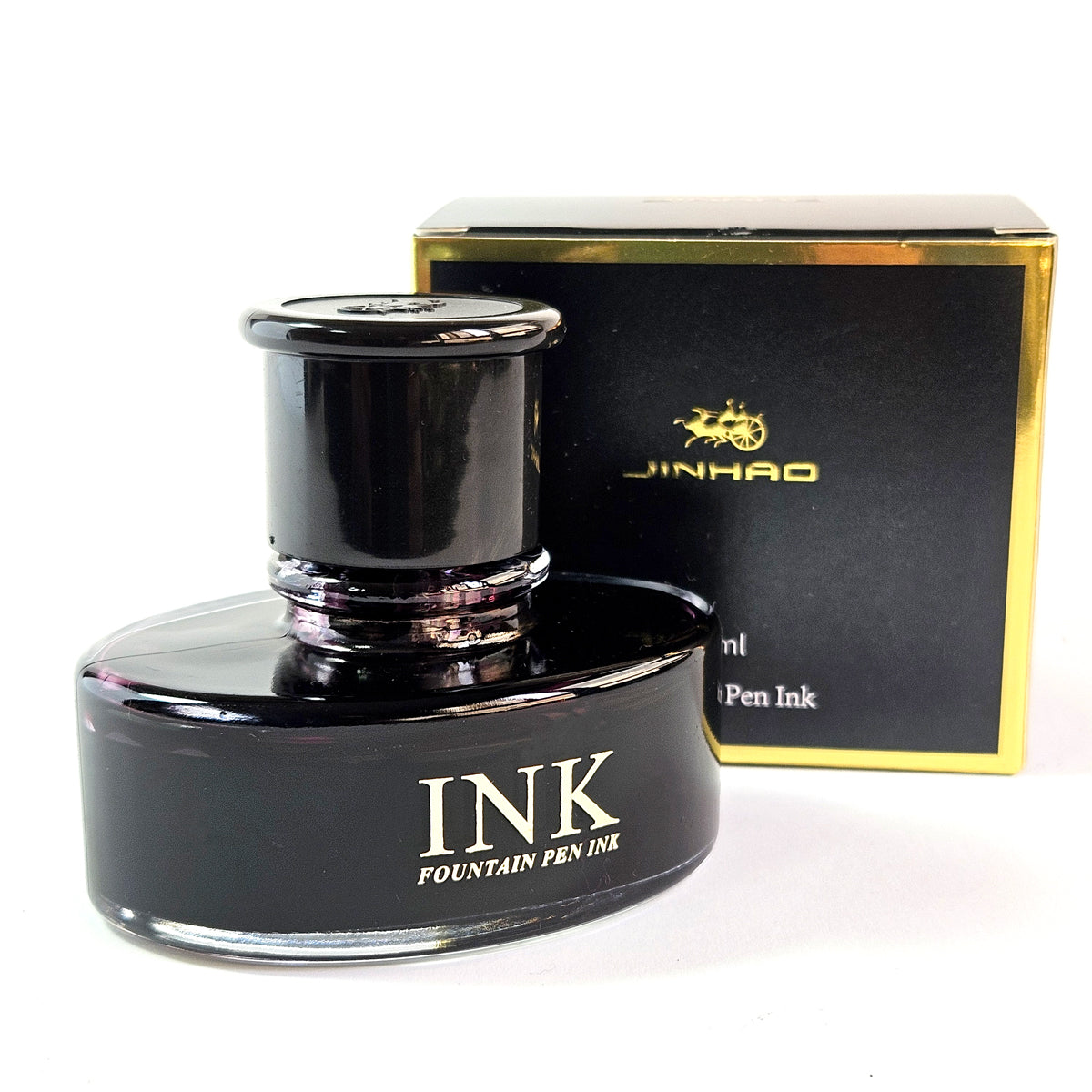 زجاجة حبر جينهاو جولد ليف 50 مل، مناسبة لجميع أقلام الحبر والأقلام الغاطسة، لون كتابة سلس