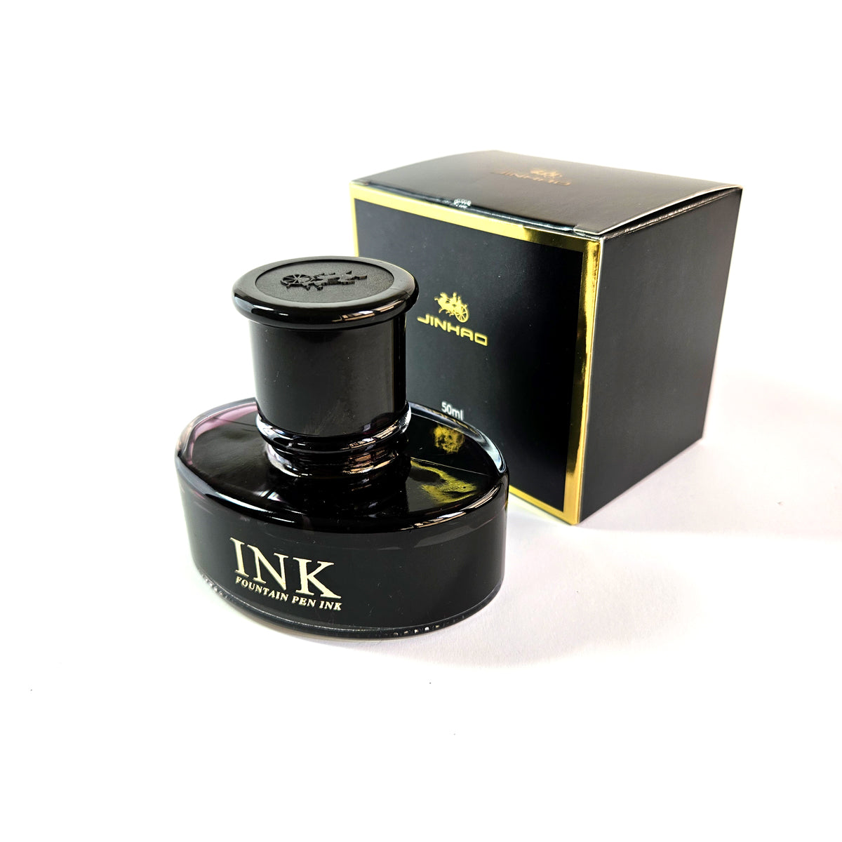 زجاجة حبر جينهاو جولد ليف 50 مل، مناسبة لجميع أقلام الحبر والأقلام الغاطسة، لون كتابة سلس