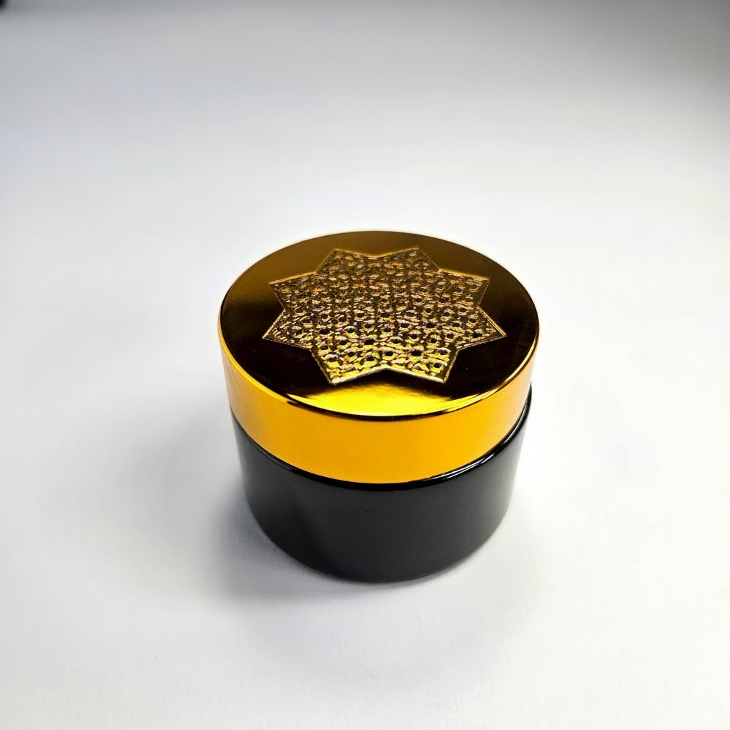 Golden Glass inkwell for Arabic Calligraphy 30ml