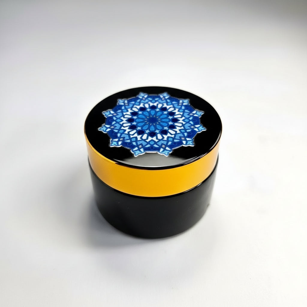 Golden Glass inkwell for Arabic Calligraphy 30ml