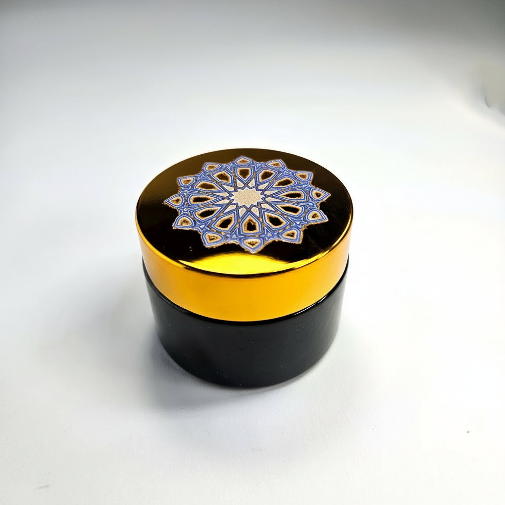 Golden Glass inkwell for Arabic Calligraphy 30ml
