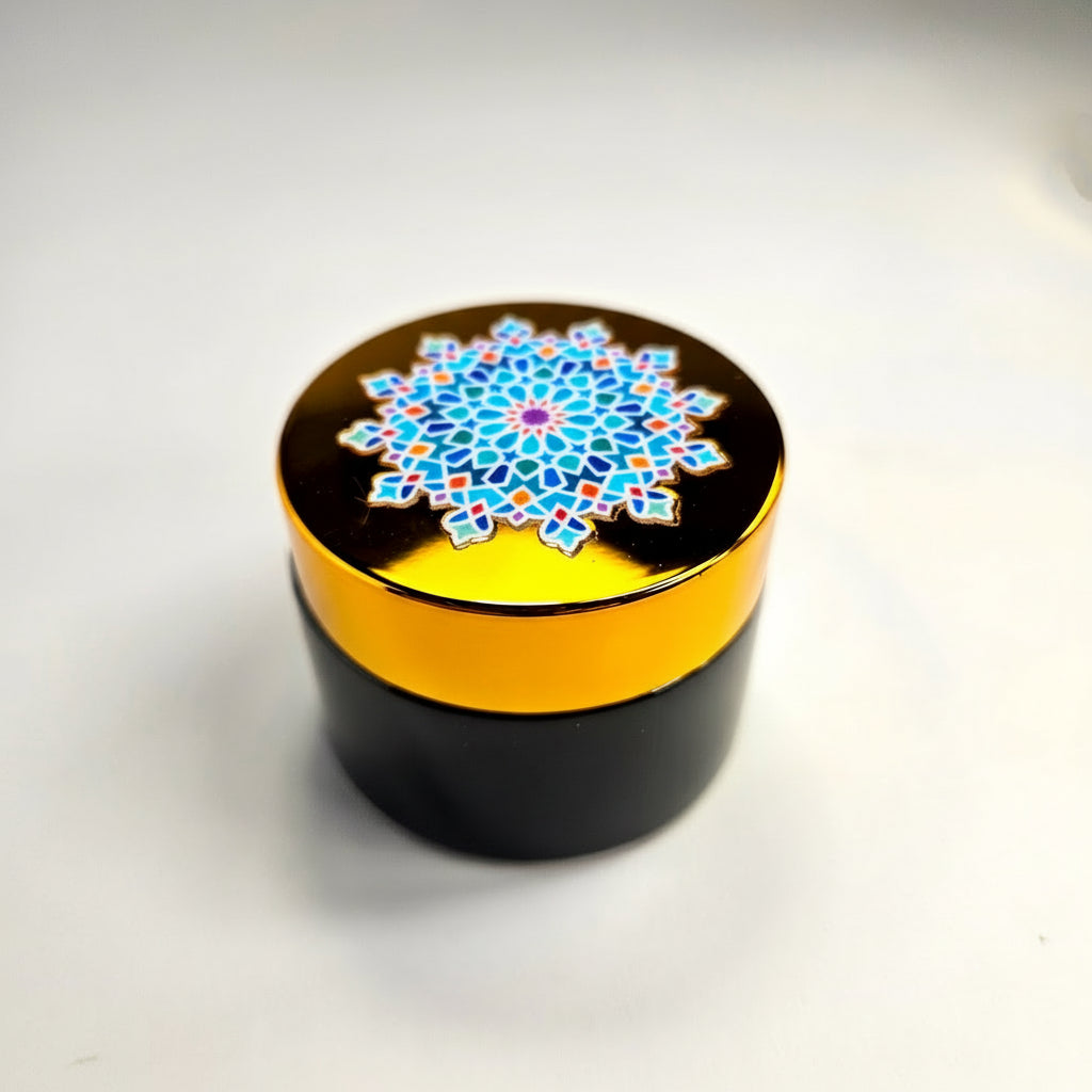 Golden Glass inkwell for Arabic Calligraphy 30ml
