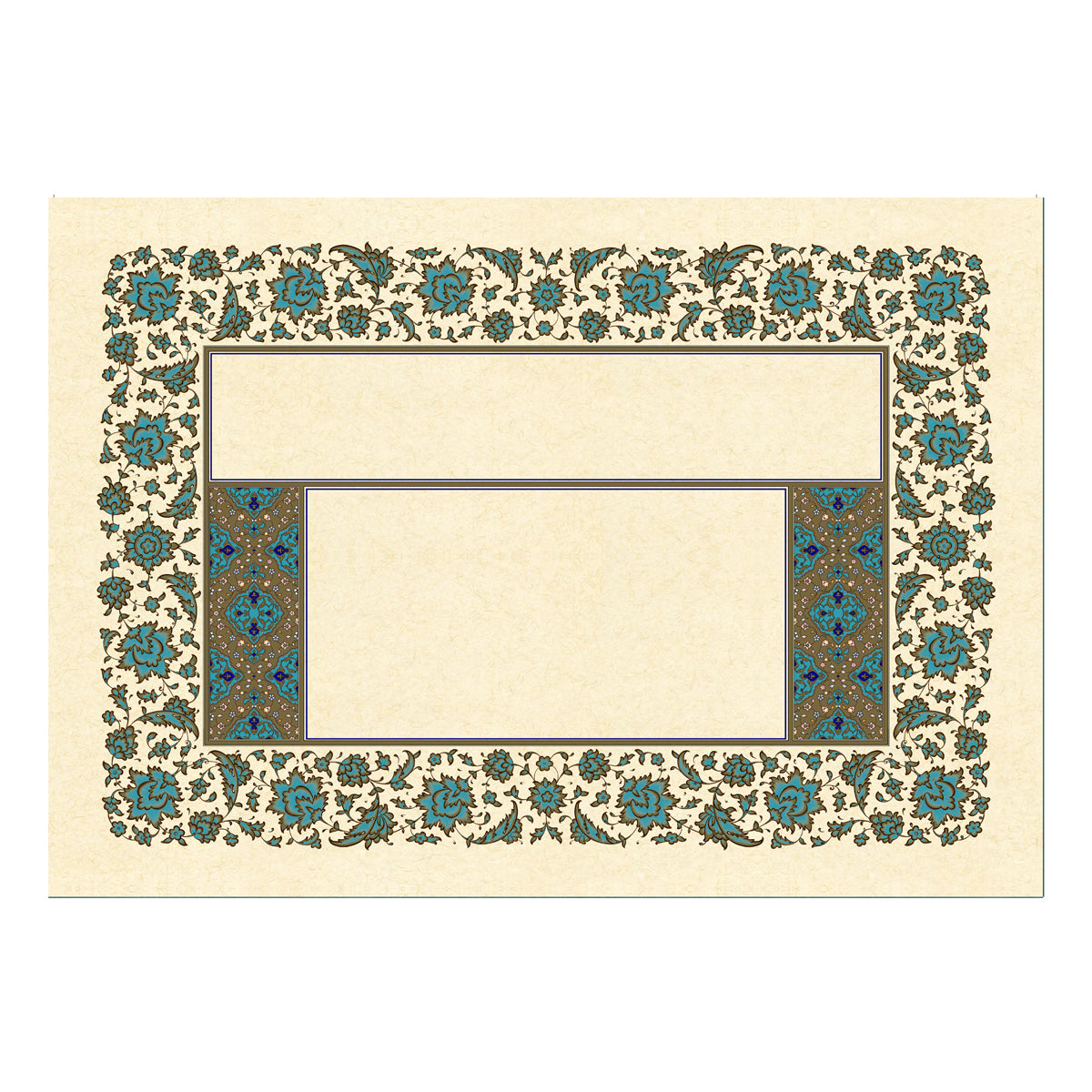 Empty printed Morakka for Arabic calligraphy.