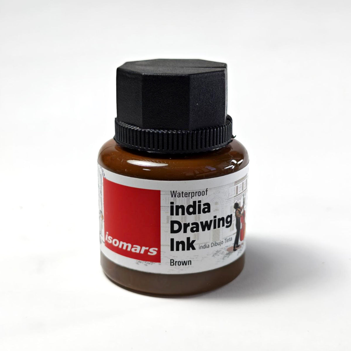 Isomars Water-Based India Ink for Arabic Calligraphy & Moqahar Paper – 35 ml